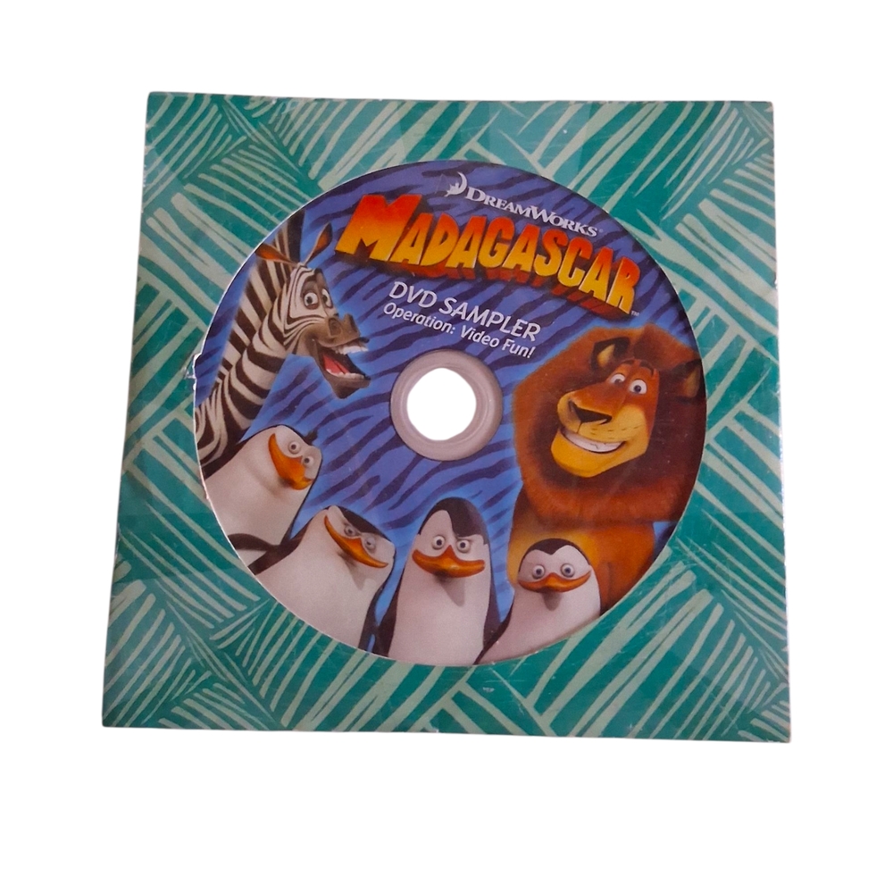 Dreamworks Madagascar DVD Sampler with Blue and Green Sleeve